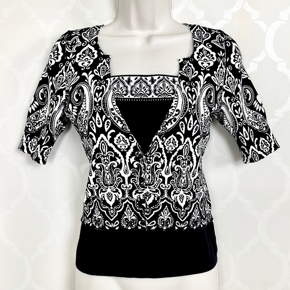 WHBM STRAPLESS TOP & SHRUG SWEATER SET